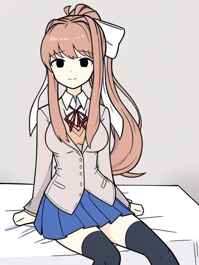 Exploring images in the style of selected image: [FNF DDLC Monika] | PixAI