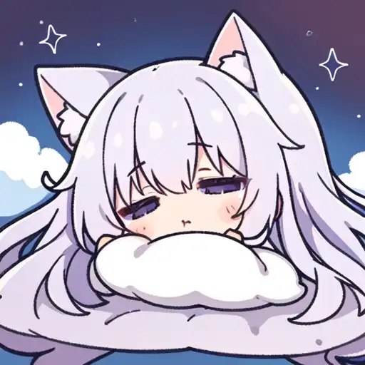 sleeping chibi cat