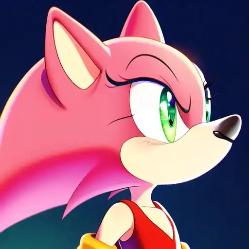 AI Art: Amy Rose Sonic Fusion by @Anonymous