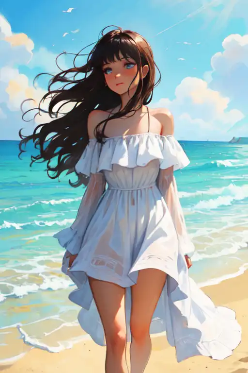 Anime beach 2024 girl dress up