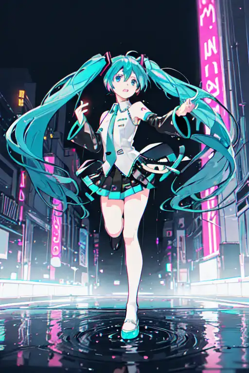 Arte AI: Hatsune Miku por @GeoShire