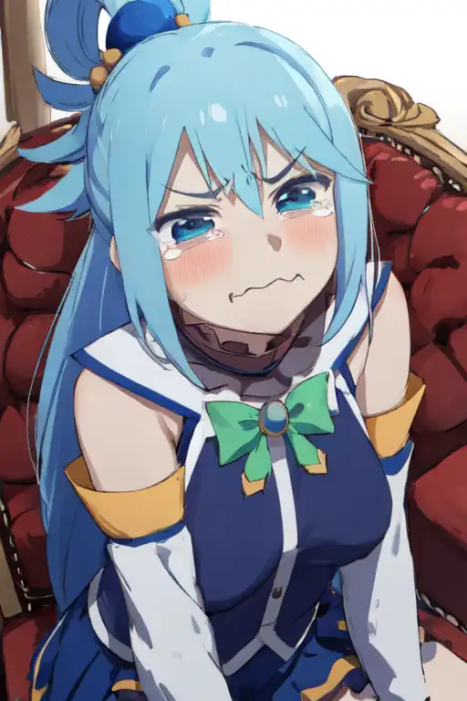 Aqua crying/begging anime meme  Kono Subarashii Sekai ni Bakuen