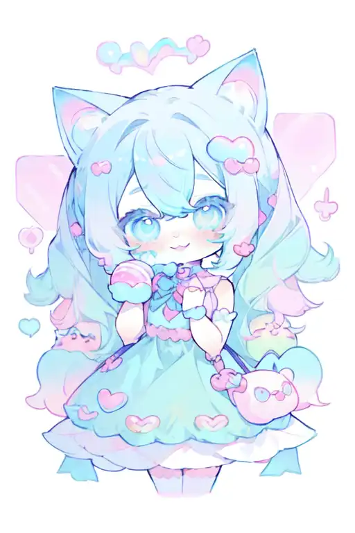 cute cat girl drawing