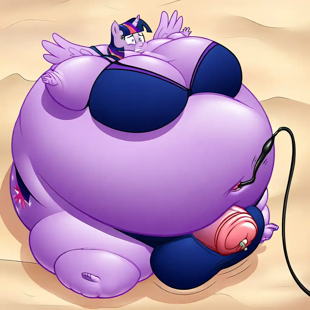 Exploring images in the style of selected image: [Futa Twilight Sparkle  Inflation] | PixAI