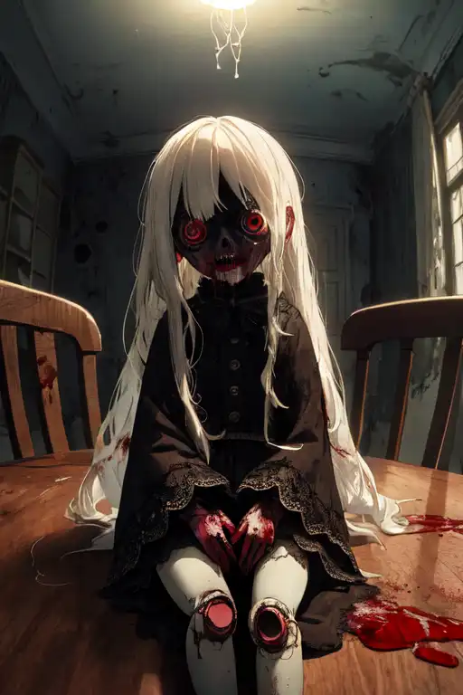 Creepy anime sales doll