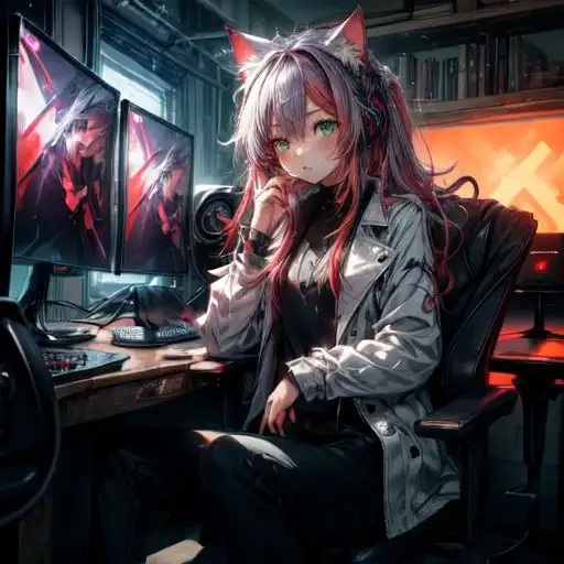 Cat Girl Gamer