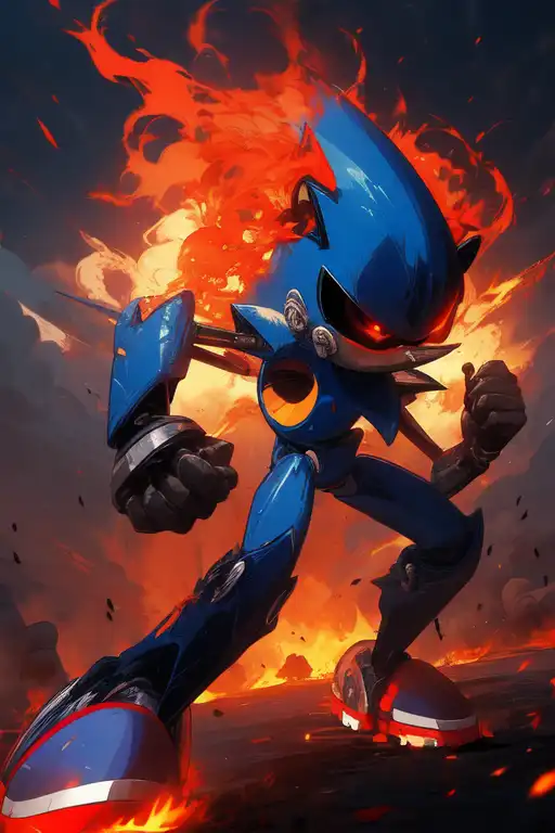 Arte AI: Metal sonic por @Unique shadow