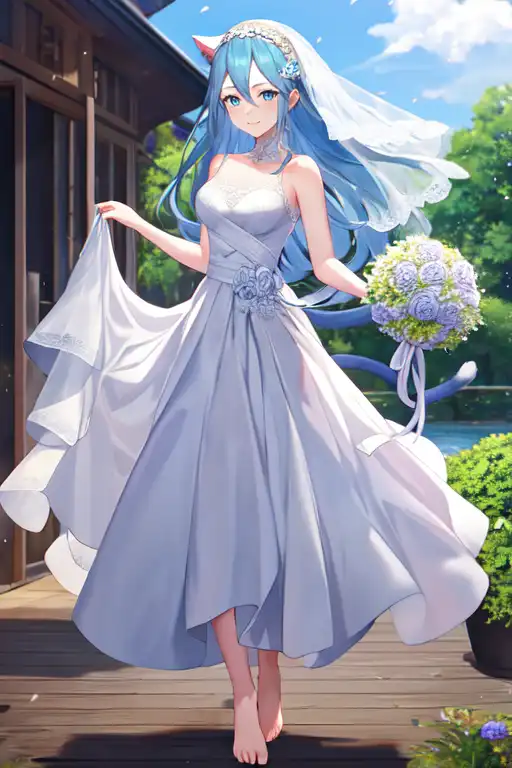 Coral’s wedding dress