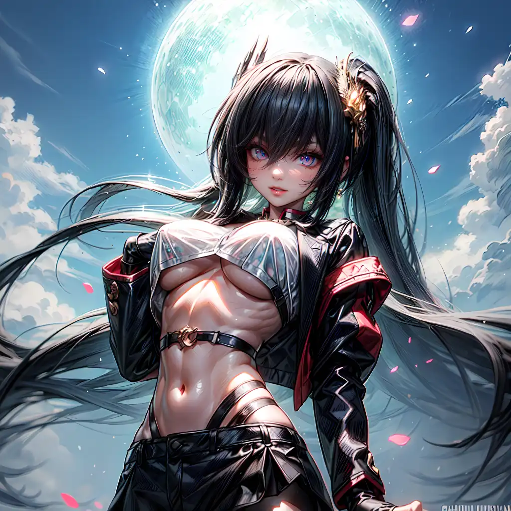 AI Art: a pretty anime girl with black hair by @ShanStin | PixAI