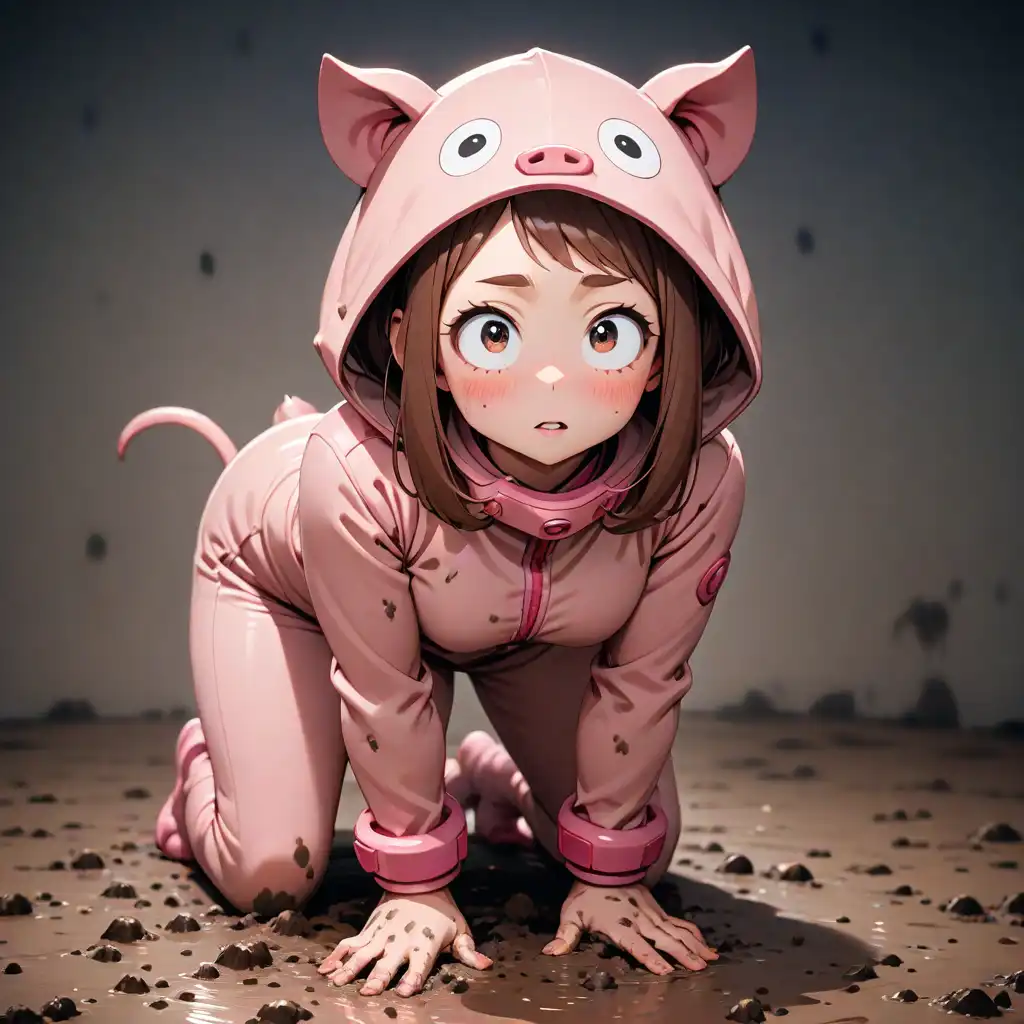 Exploring images in the style of selected image: [Ochako Uraraka Pig  Cosplay] | PixAI