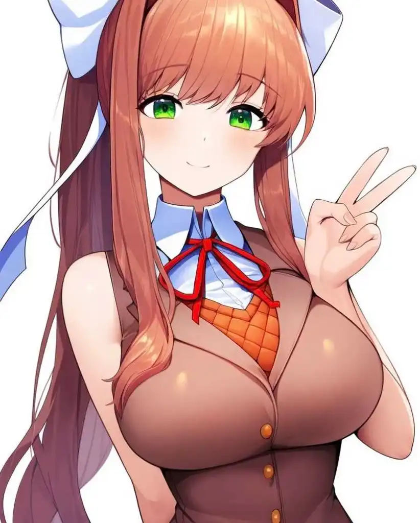 AI Art: Monika ddlc fat by @luke | PixAI