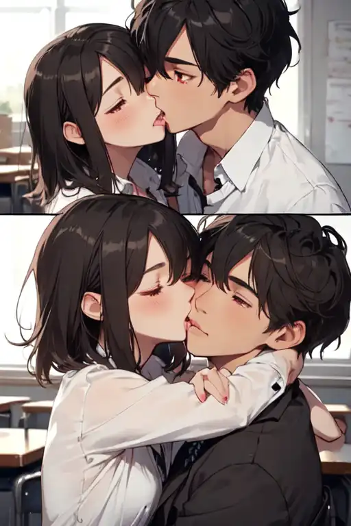 anime boy and girl kissing  Anime, Anime love, Anime couple kiss