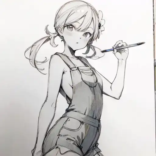 Modelo AI Art LoRA: sketch anime pose 素体人偶画风