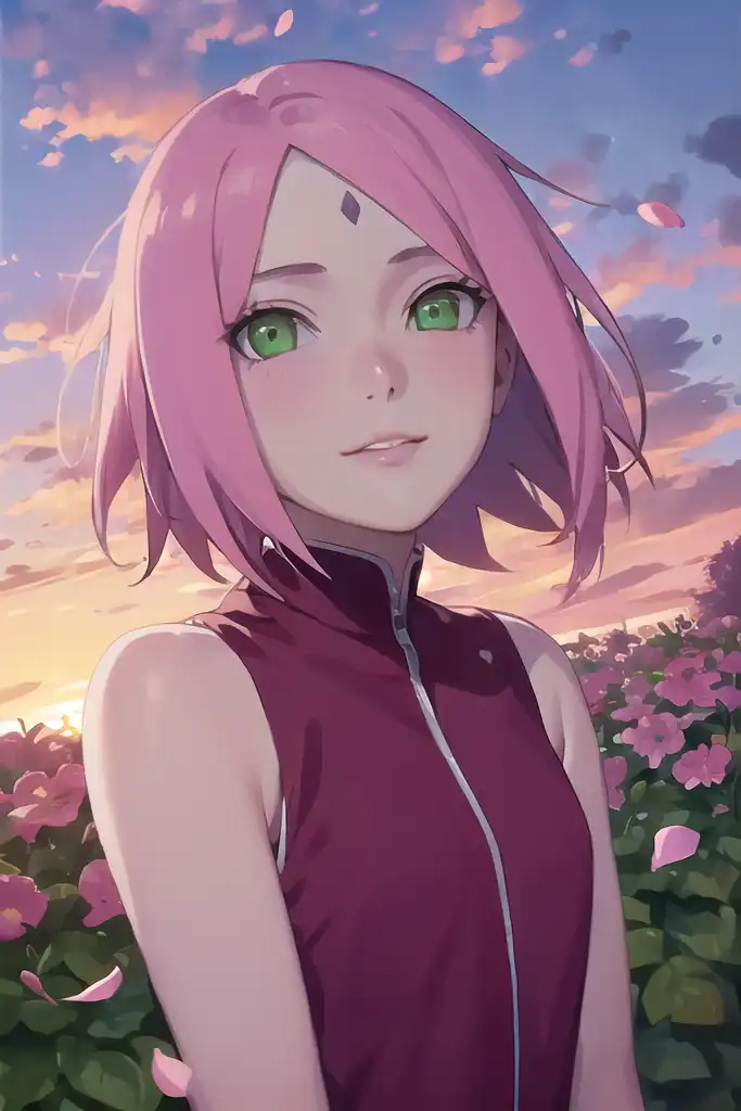 AI Art: Sakura Haruno by @earth famili