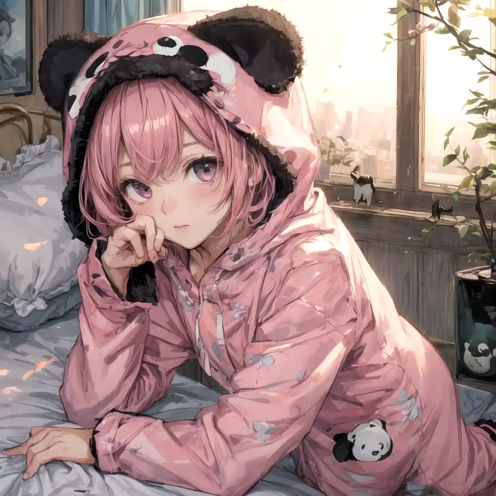 Panda onesie anime girl sale