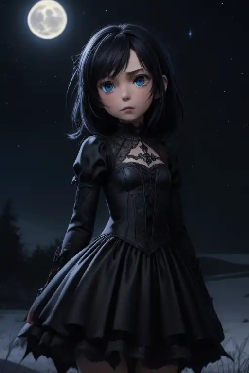 AI Art: cute goth girl by @Daily Dose of Delight