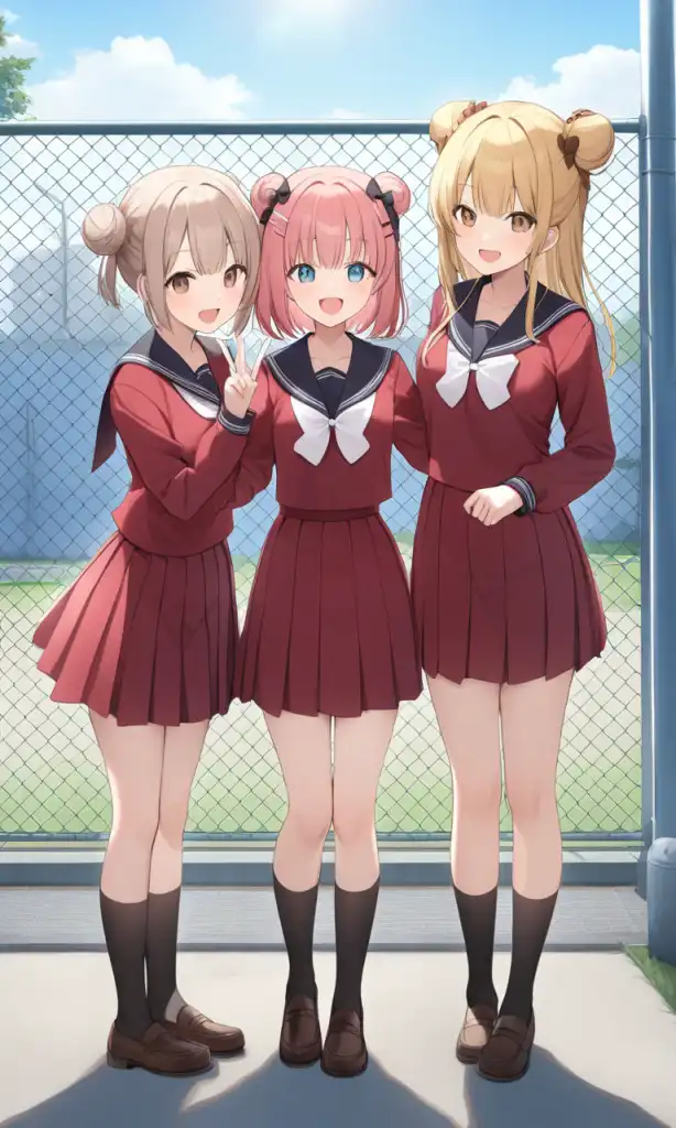 Exploring images in the style of selected image: [「yuru yuri」 - 3 girls] |  PixAI