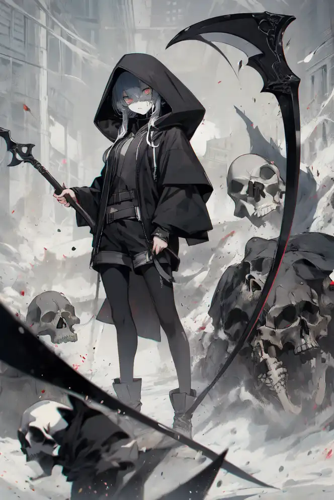 AI Art: Grim Reaper Girl by @TEST | PixAI