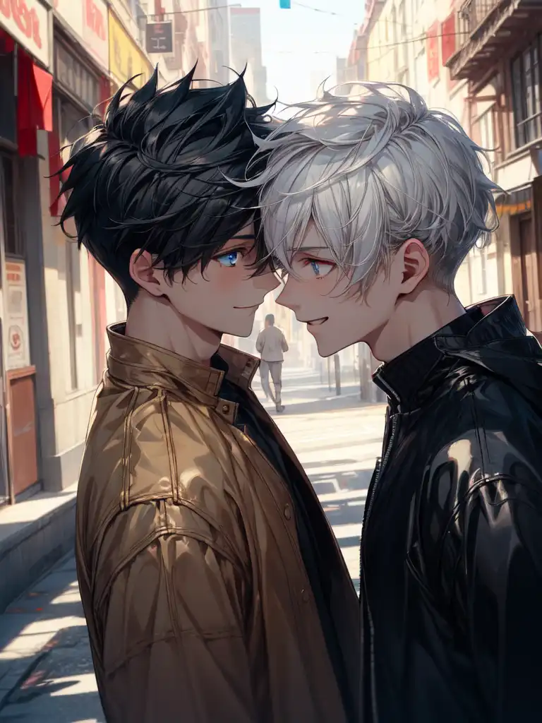 AI Art: BL, yaoi, gay relationship, BL couple by @Ray | PixAI