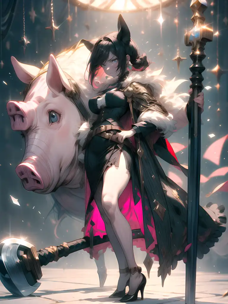 Exploring images in the style of selected image: [Pig Warrior 🐽] | PixAI