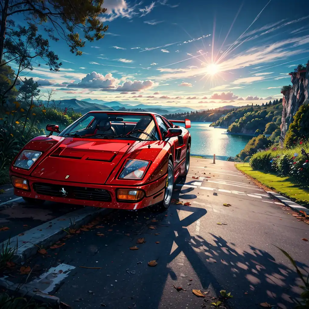 AI Art: Ferrari F40 for a ride. by @Alex431 | PixAI