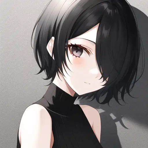 AI Art: Black hair by @user-1667490986530927068