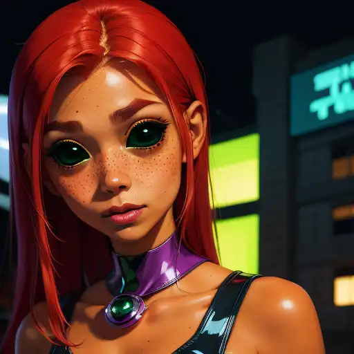 Teen titans Stylized Starfire rigged | 3D model