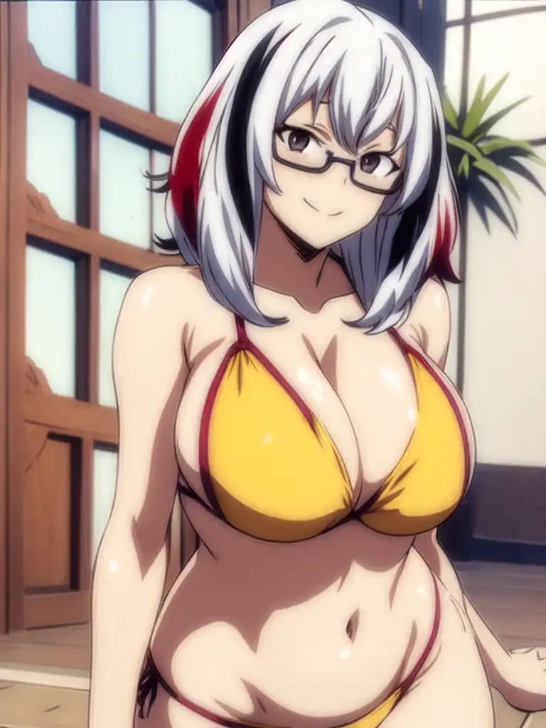 AI Art: Fuyumi Todoroki Bikini Yellow by @Ash | PixAI