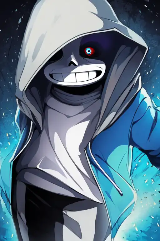 AI Art Dusttale waterfall encounter sans murder sans by frenchfries PixAI