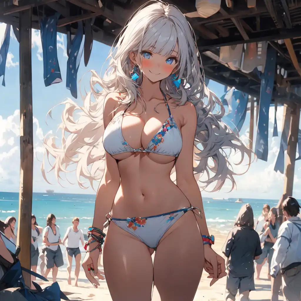 Exploring images in the style of selected image: [Beach girl ] | PixAI