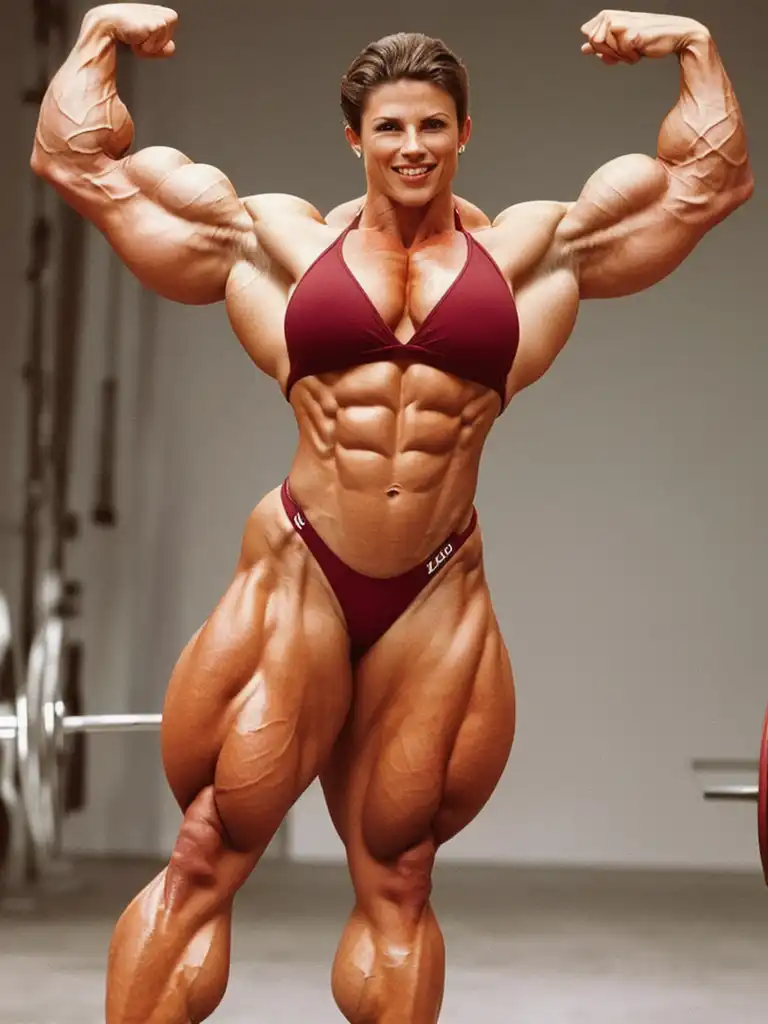 AI Art: The ultimate female bodybuilder of the 90s by @Emerald Rose | PixAI