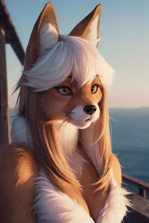 Anthro Fox Girl 7033