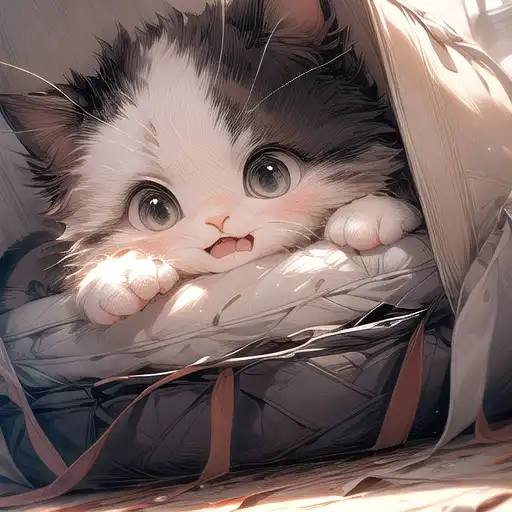 Cute Anime Cat Drawing