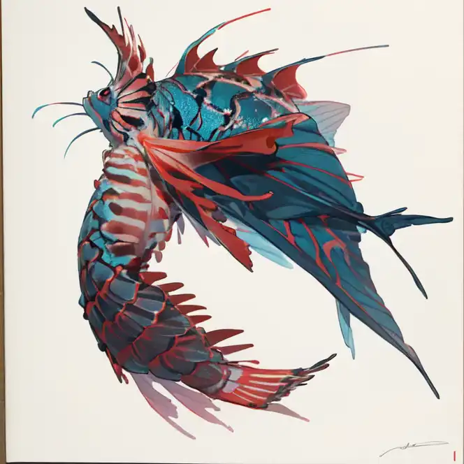 AI Art: Lionfish marking 10 by @WickedTruth30