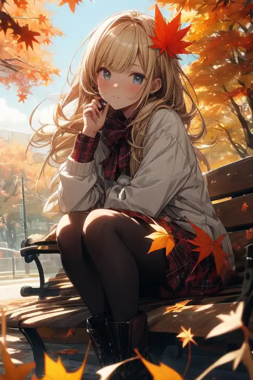 Anime girl ❤️ elizamio, autumn , anime , girl , manga - png