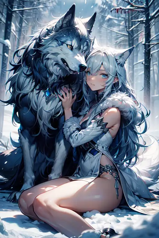 anime white wolf