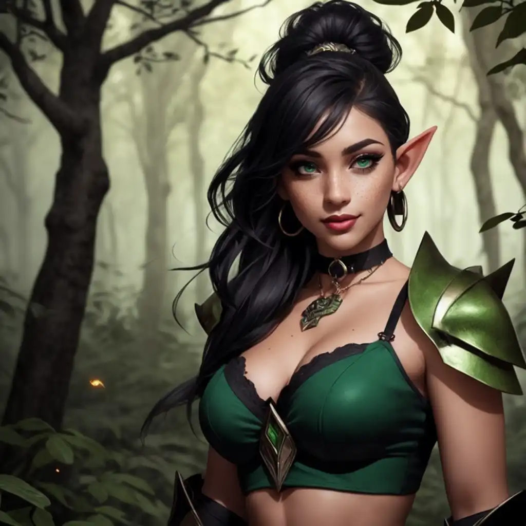 Exploring images in the style of selected image: [Beautiful Green Elf] |  PixAI