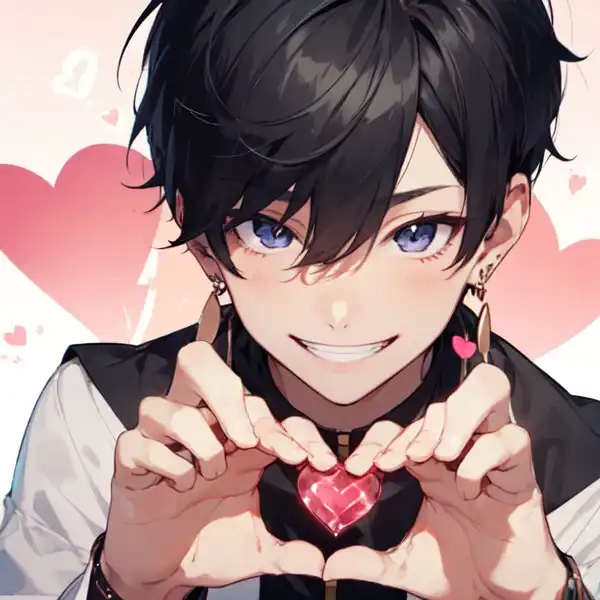 anime heart hands