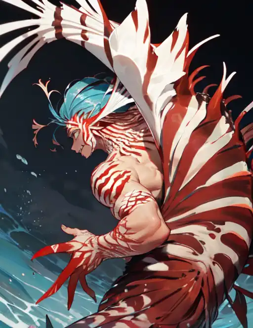 AI Art: Lionfish marking 10 by @WickedTruth30