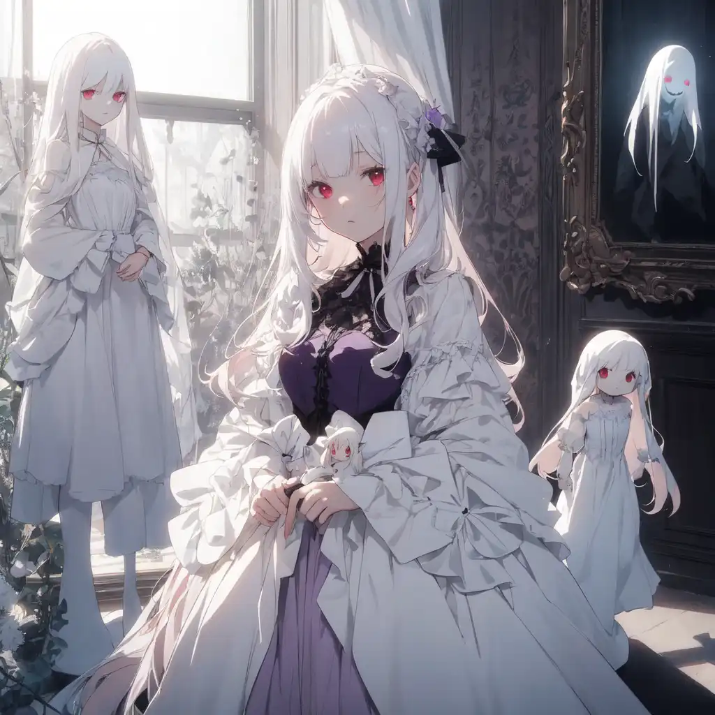ghost girl in white dress anime