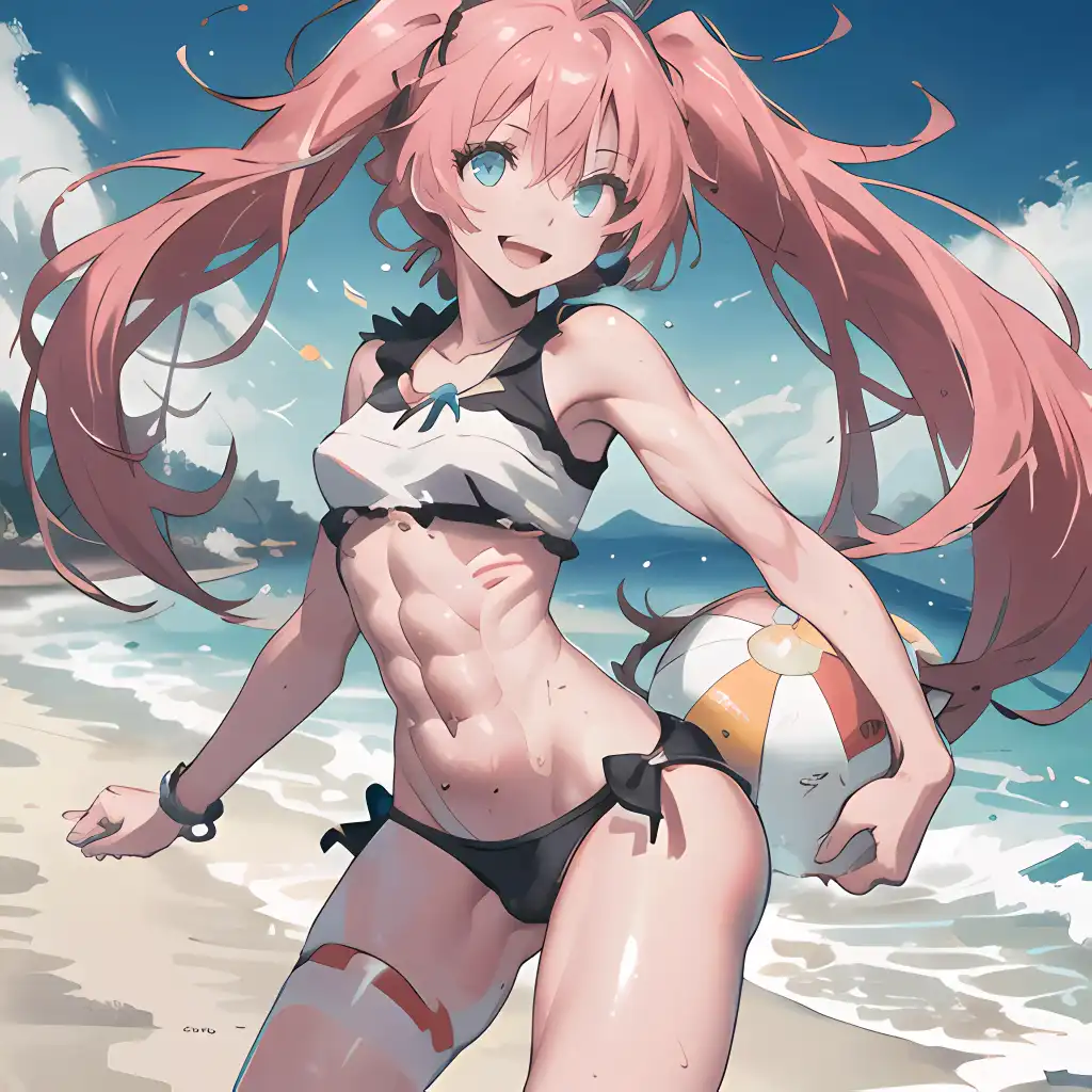 AI Art: V2. Milim Nava - TenSura - Summer Beach Fun by @The Weeb Lounge  “Division” | PixAI