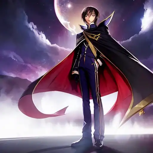 Lelouch lamperouge, code geass, lelouch vi britannia, cape, Anime