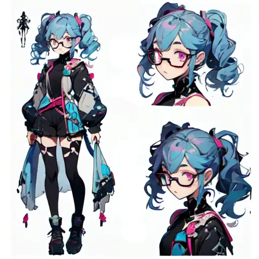 AI Art Generator: Anime hair reference