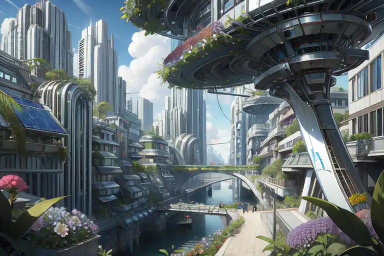 Exploring images in the style of selected image: [Solarpunk City]