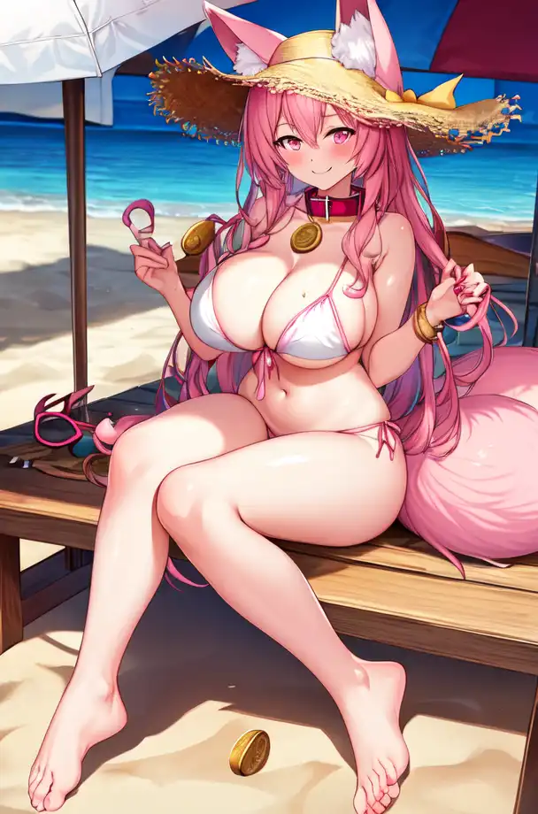 Gold swimsuit
