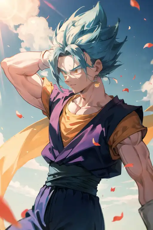 anime men, Dragon Ball Super, Super Saiyan, Vegito, Vegito Blue, gloves