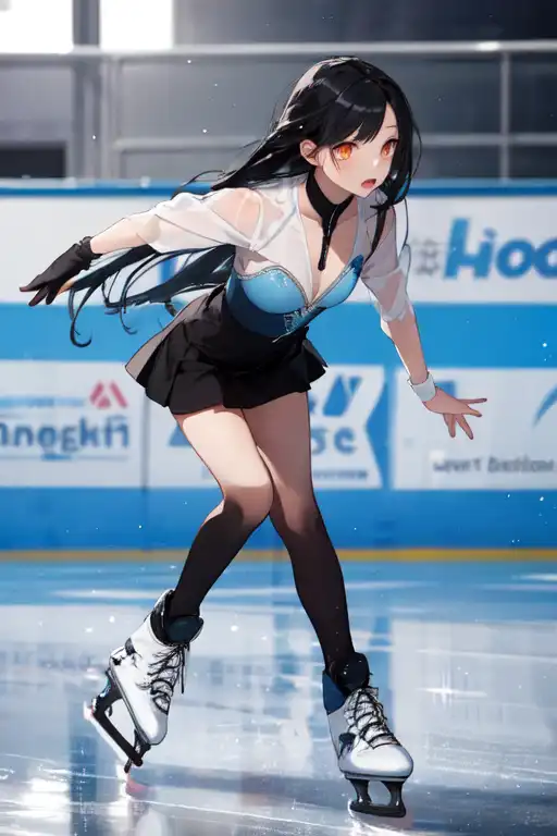 AI Art: Ice skating training ⛸️❄ by @aya