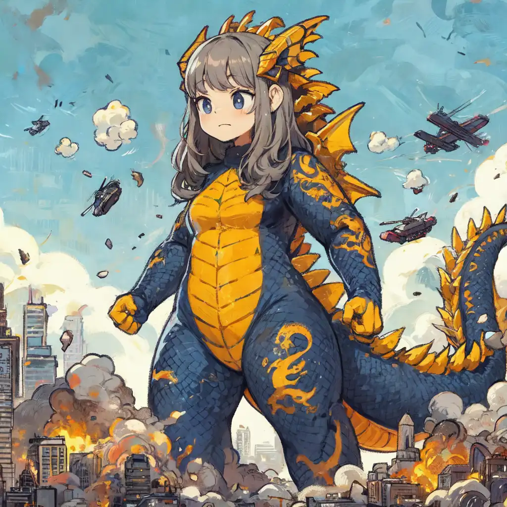 Arte AI: godzilla girl por @SKTKT | PixAI