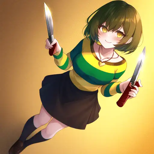 AI Art: Undertale Chara by @Daz