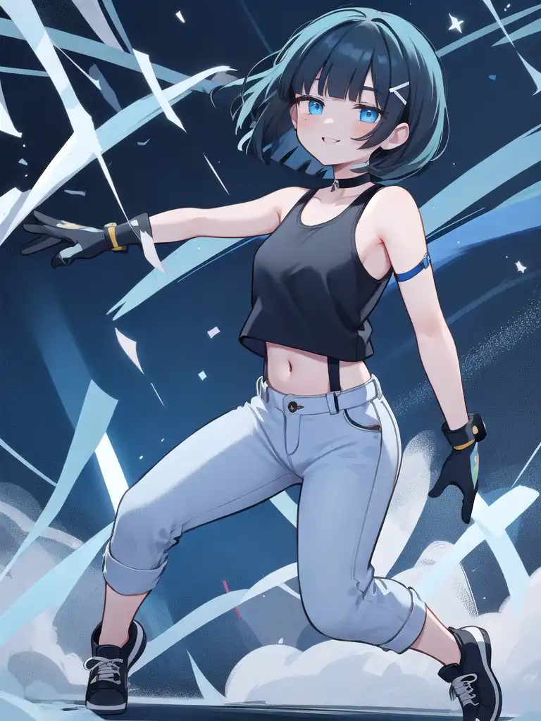 AI Art: 綺羅キラーver.ニラちゃん(ずっと真夜中でいいのに